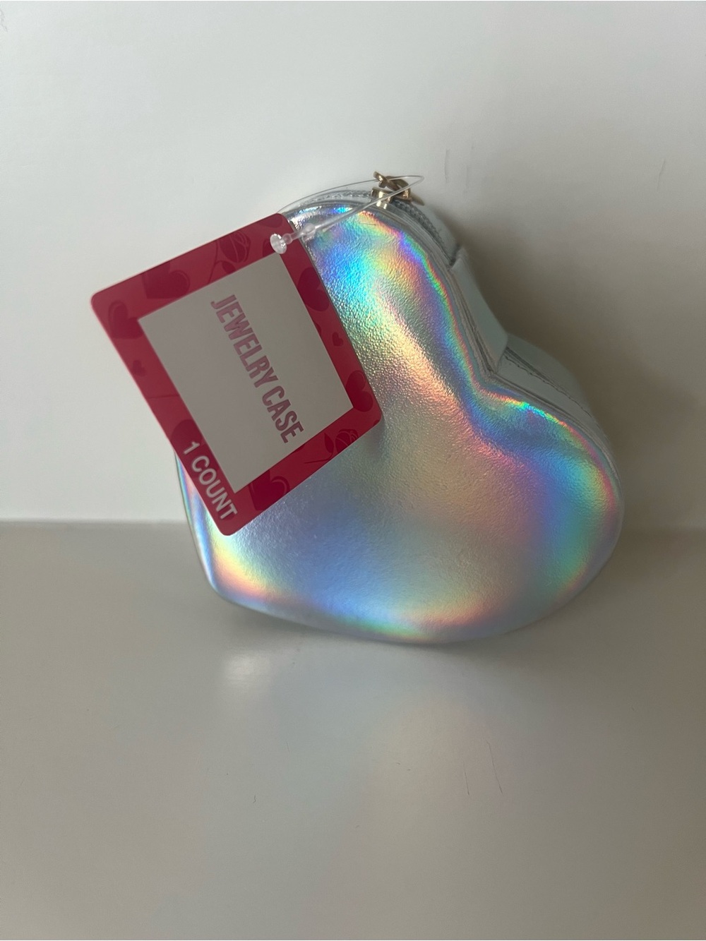 Heart Jewelry Case - Iridescent Silver